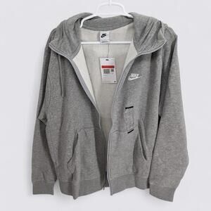 Nike Sportswear Club Fleece Men's Full-Zip Hoodie Size Large GRAY - NEW